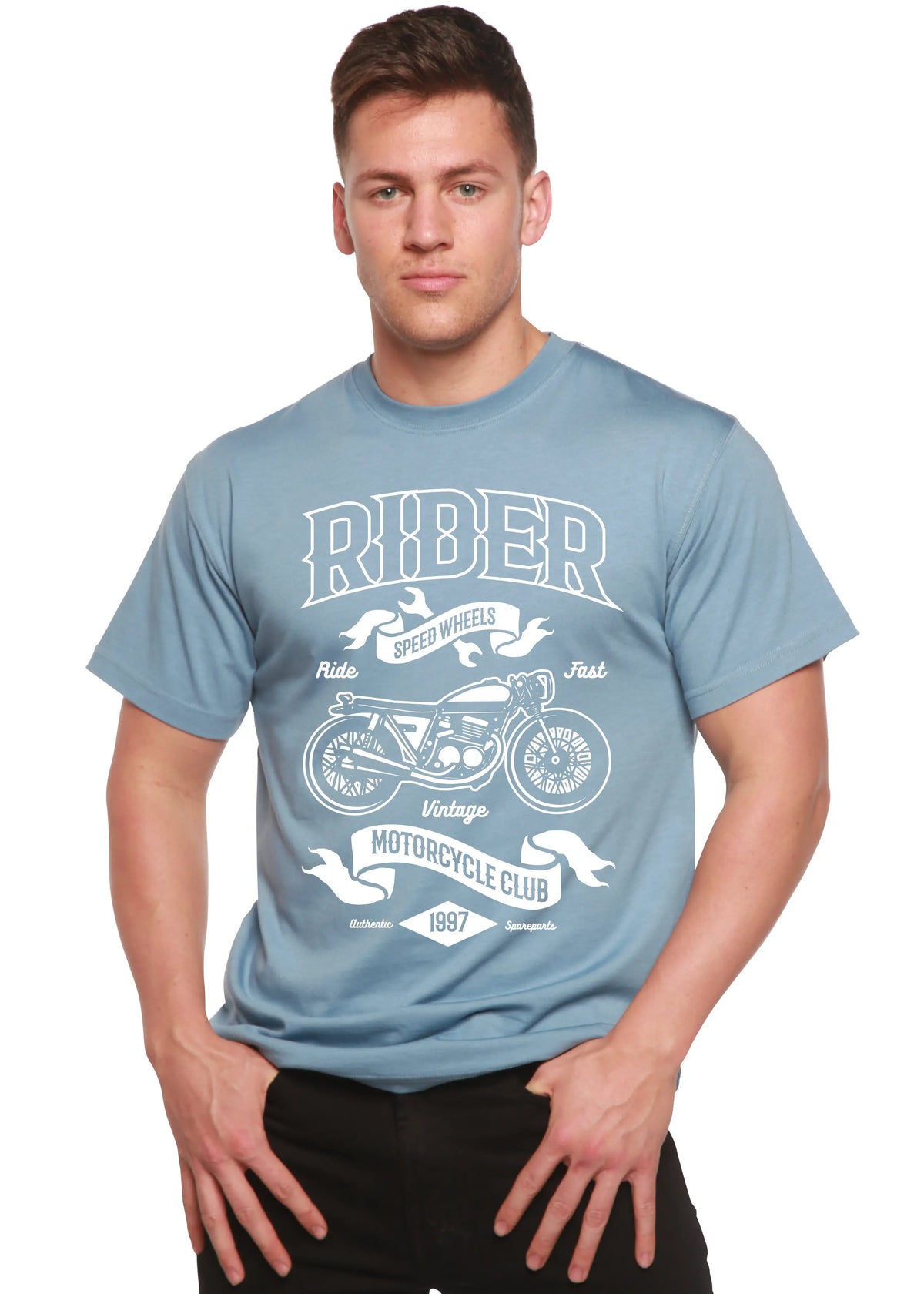 Rider Spun Bamboo® Men's Bamboo Viscose/Organic Cotton Short Sleeve Graphic T-Shirt Spun Bamboo