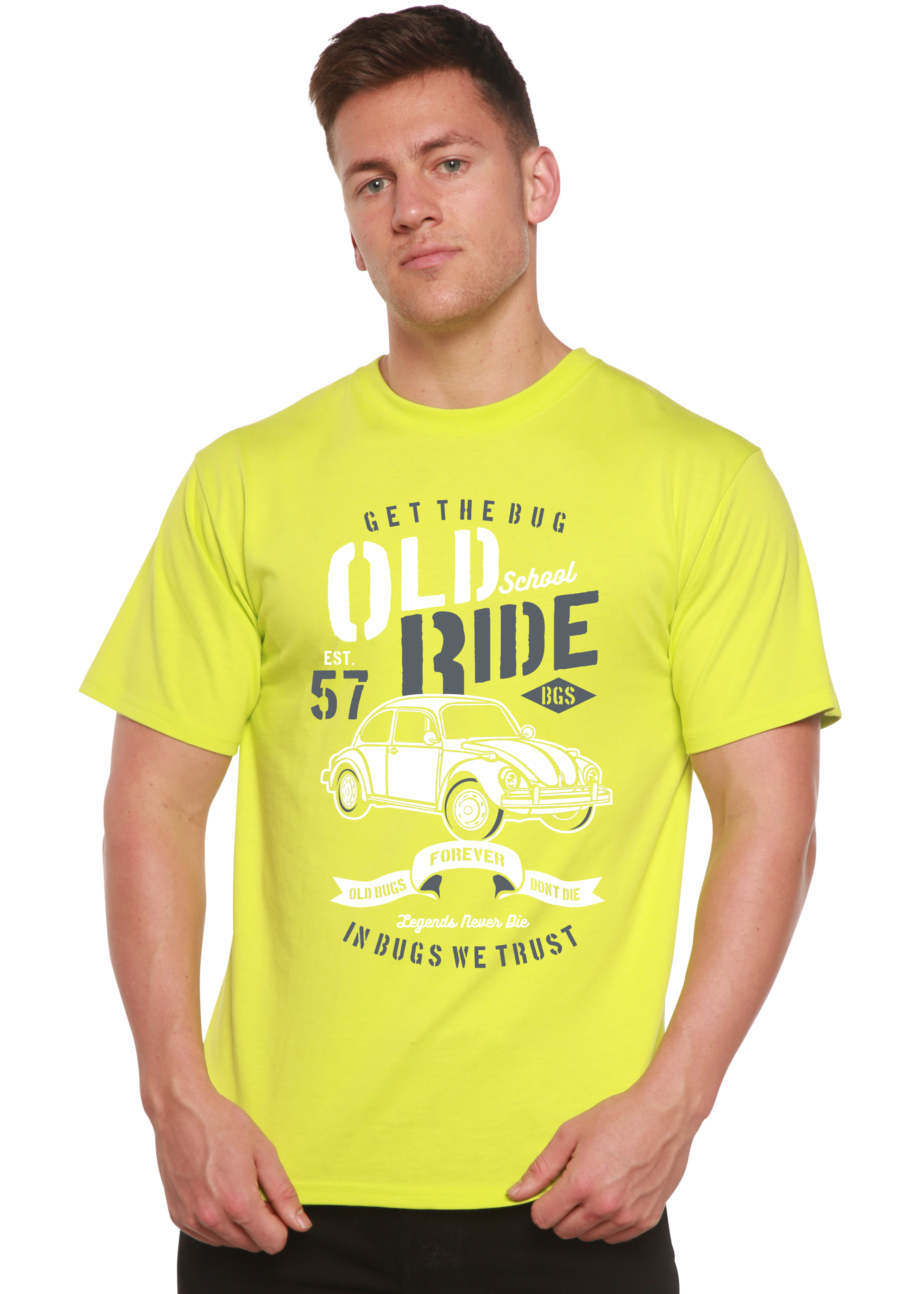 Old School Ride Spun Bamboo® Men's Bamboo Viscose/Organic Cotton Short Sleeve Graphic T-Shirt Spun Bamboo