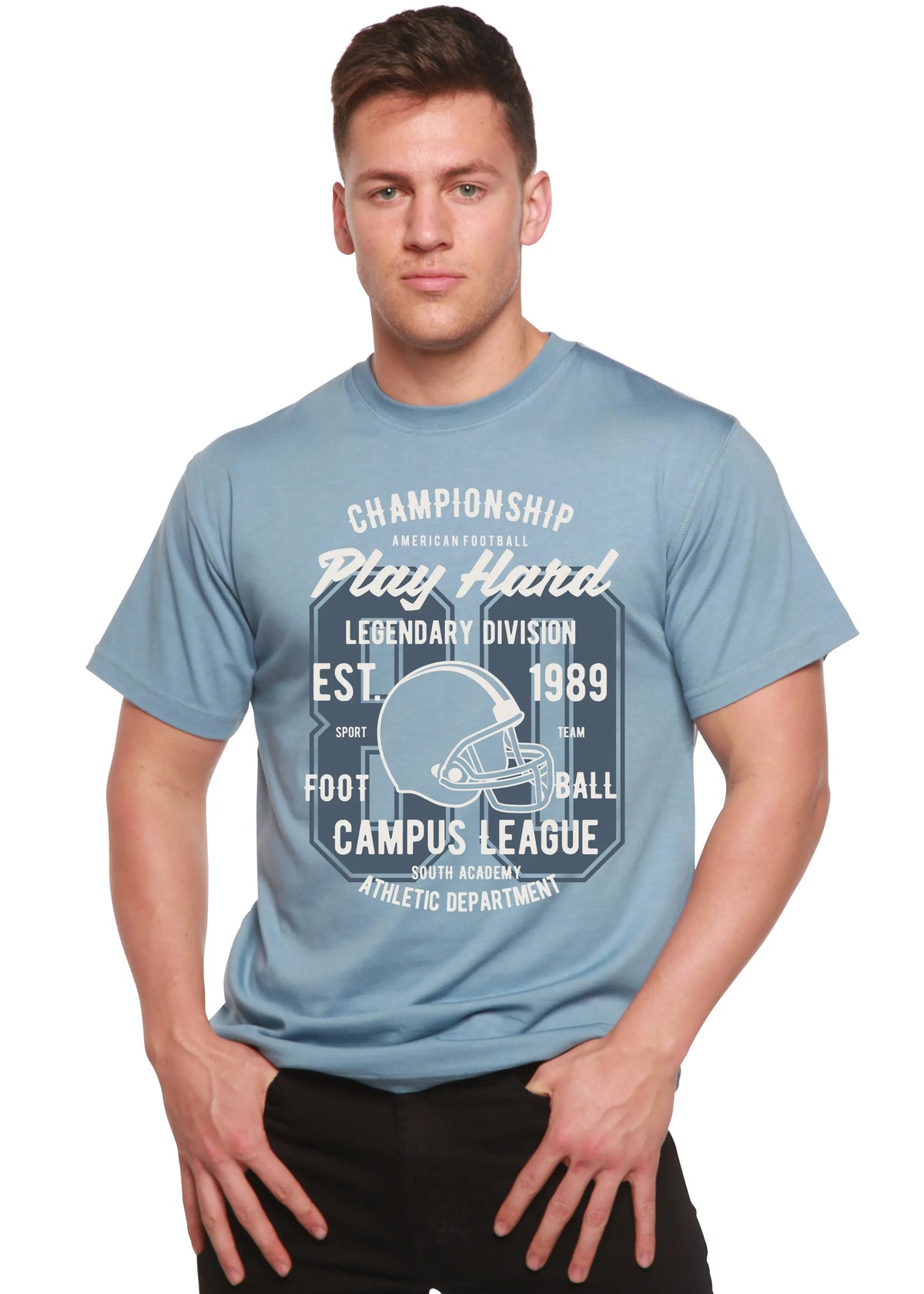Play Hard Spun Bamboo® Men's Bamboo Viscose/Organic Cotton Short Sleeve Graphic T-Shirt Spun Bamboo