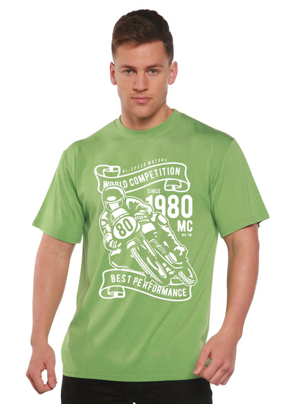 World Competition Men's Bamboo Viscose/Organic Cotton Short Sleeve Graphic Graphic T-Shirt Spun Bamboo