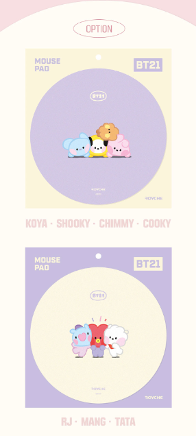 BTS x BT21 Minini Mouse Pad Kpop Omo