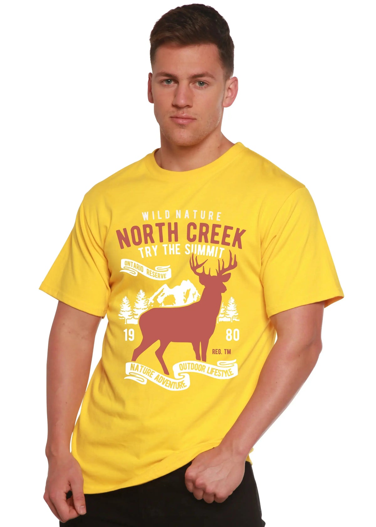 North Creek Spun Bamboo® Men's Bamboo Viscose/Organic Cotton Short Sleeve Graphic T-Shirt Spun Bamboo