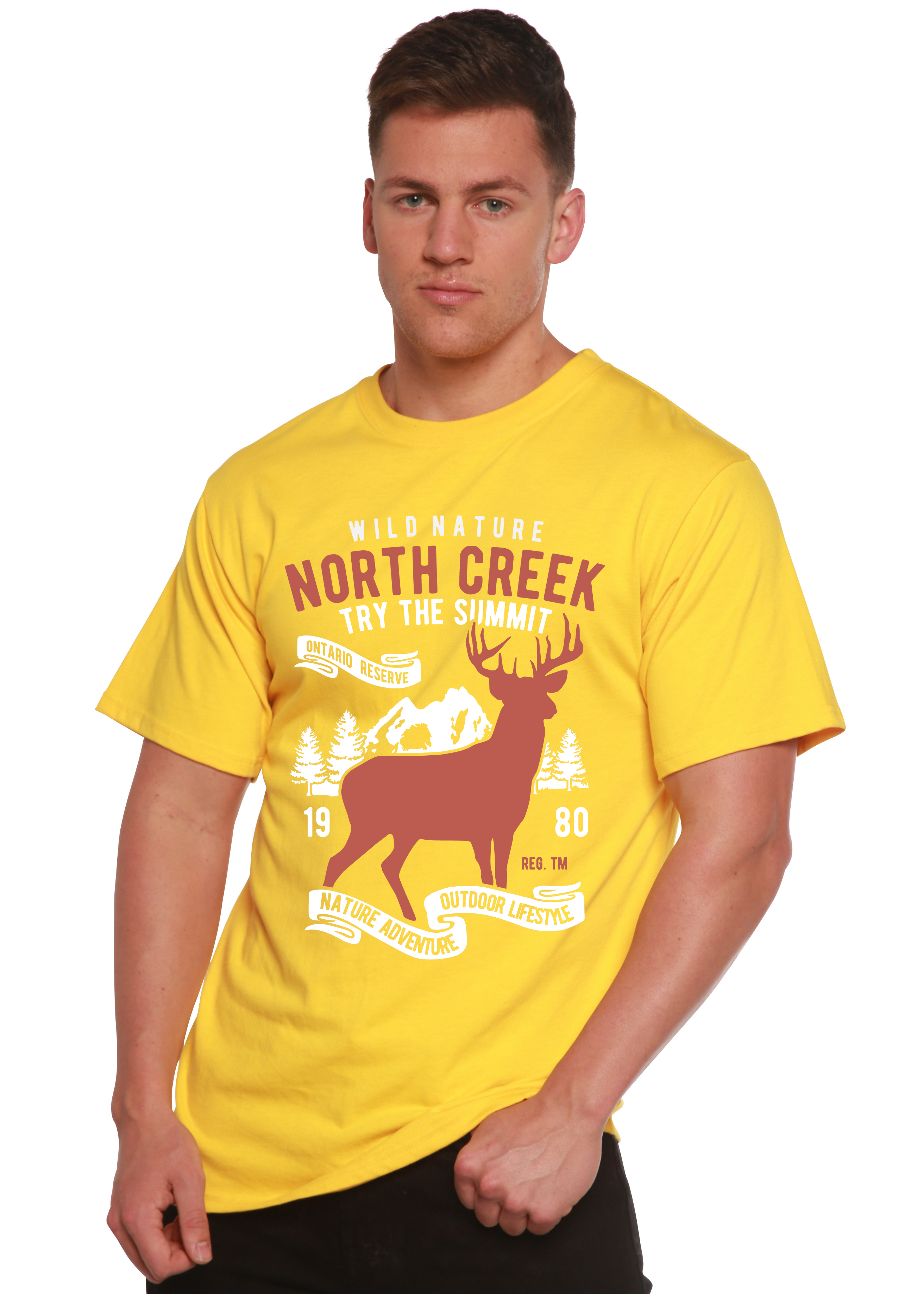 North Creek Spun Bamboo® Men's Bamboo Viscose/Organic Cotton Short Sleeve Graphic T-Shirt Spun Bamboo