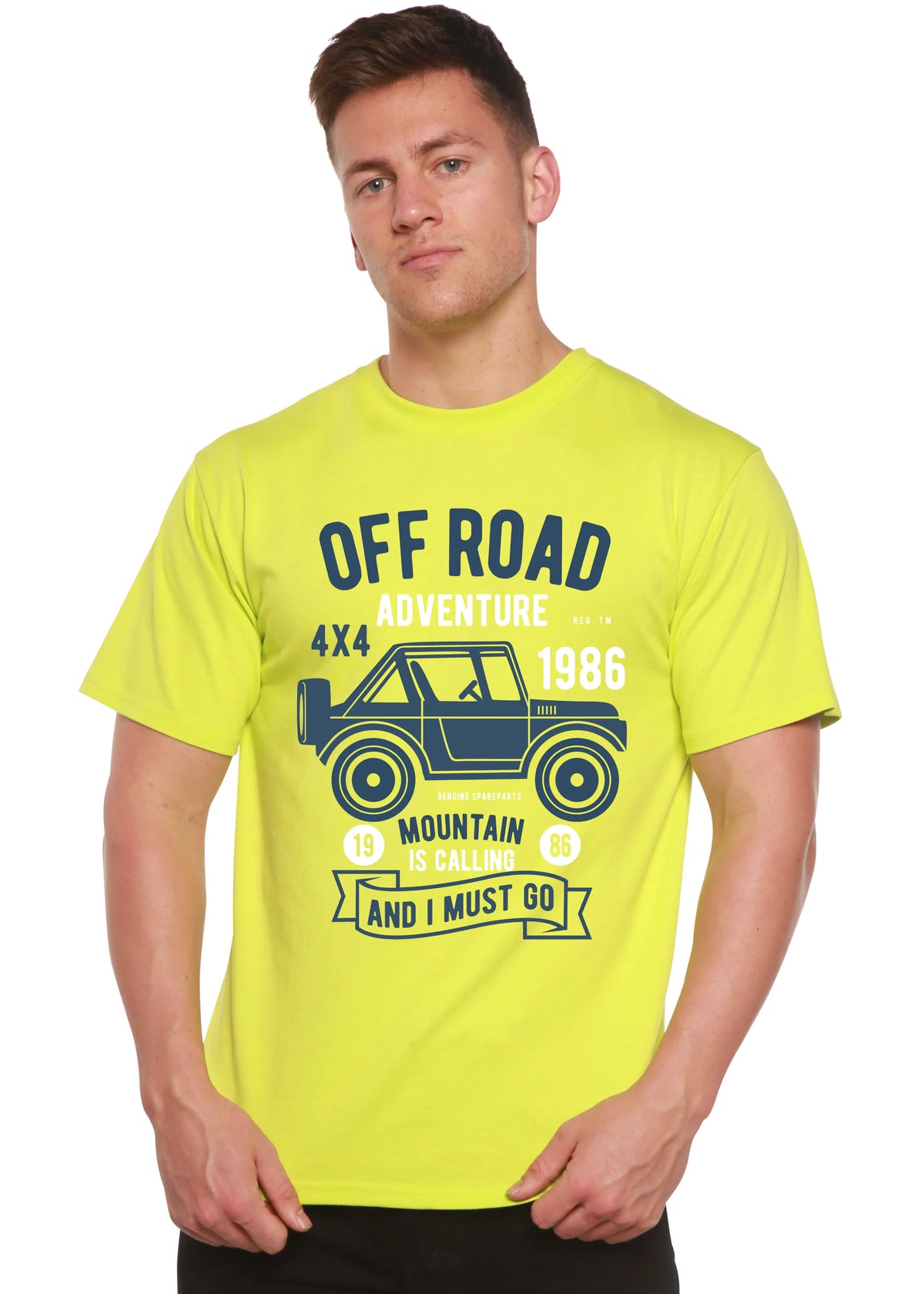Off Road Adventure Spun Bamboo® Men's Bamboo Viscose/Organic Cotton Short Sleeve Graphic T-Shirt Spun Bamboo