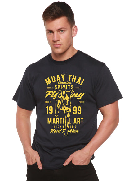 Muay Thai Spun Bamboo® Men's Bamboo Viscose/Organic Cotton Short Sleeve Graphic T-Shirt Spun Bamboo
