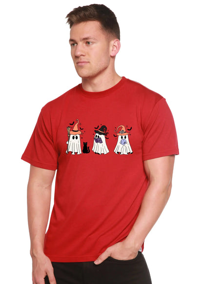 Halloween Boo Men's Bamboo Viscose/Organic Cotton Short Sleeve Graphic T-Shirt Spun Bamboo