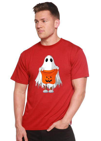 Boo Halloween Men's Bamboo Viscose/Organic Cotton Short Sleeve Graphic T-Shirt Spun Bamboo