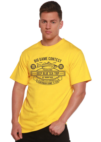 Big Game Contest Men's Bamboo Viscose/Organic Cotton Short Sleeve Graphic T-Shirt Spun Bamboo