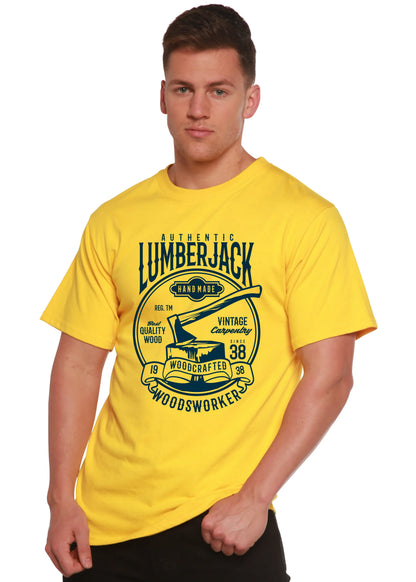 Authentic Lumberjack Men's Bamboo Viscose/Organic Cotton Short Sleeve Graphic T-Shirt Spun Bamboo