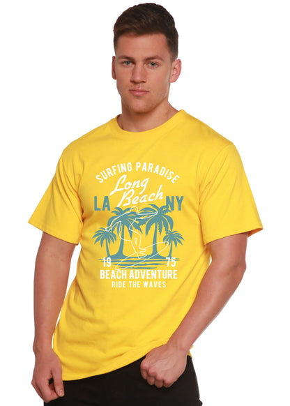 Beach Adventure Men's Bamboo Viscose/Organic Cotton Short Sleeve Graphic T-Shirt Spun Bamboo
