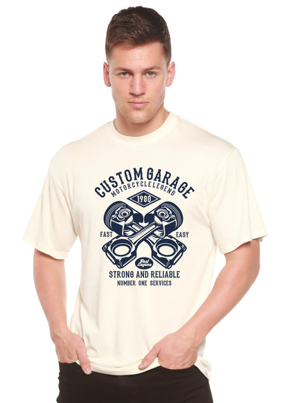 Custom Garage Men's Bamboo Viscose/Organic Cotton Short Sleeve Graphic T-Shirt Spun Bamboo