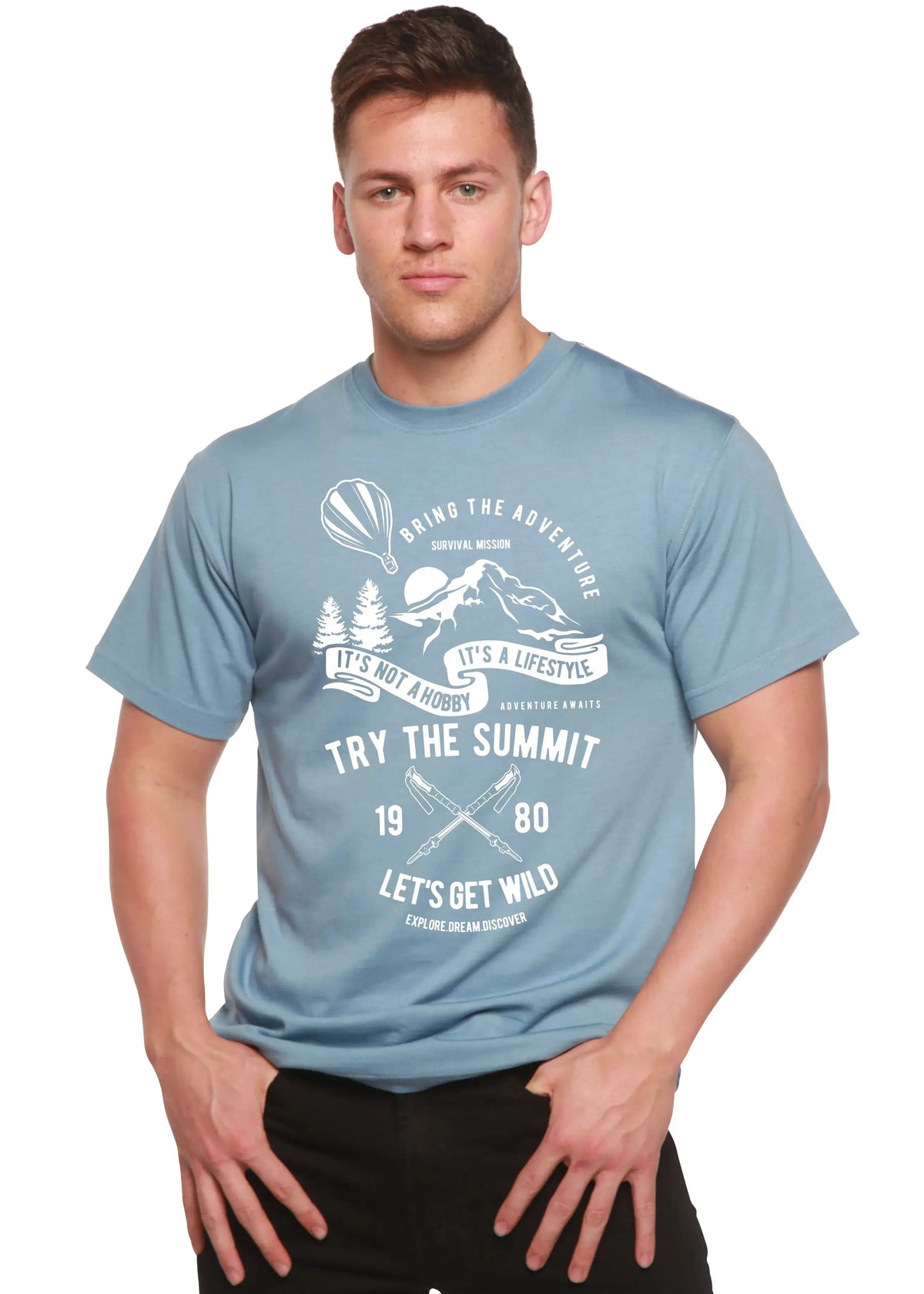 Try The Summit Spun Bamboo® Men's Bamboo Viscose/Organic Cotton Short Sleeve Graphic T-Shirt Spun Bamboo