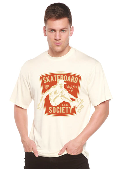 Skateboard Society Men's Bamboo Viscose/Organic Cotton Short Sleeve Graphic T-Shirt Spun Bamboo