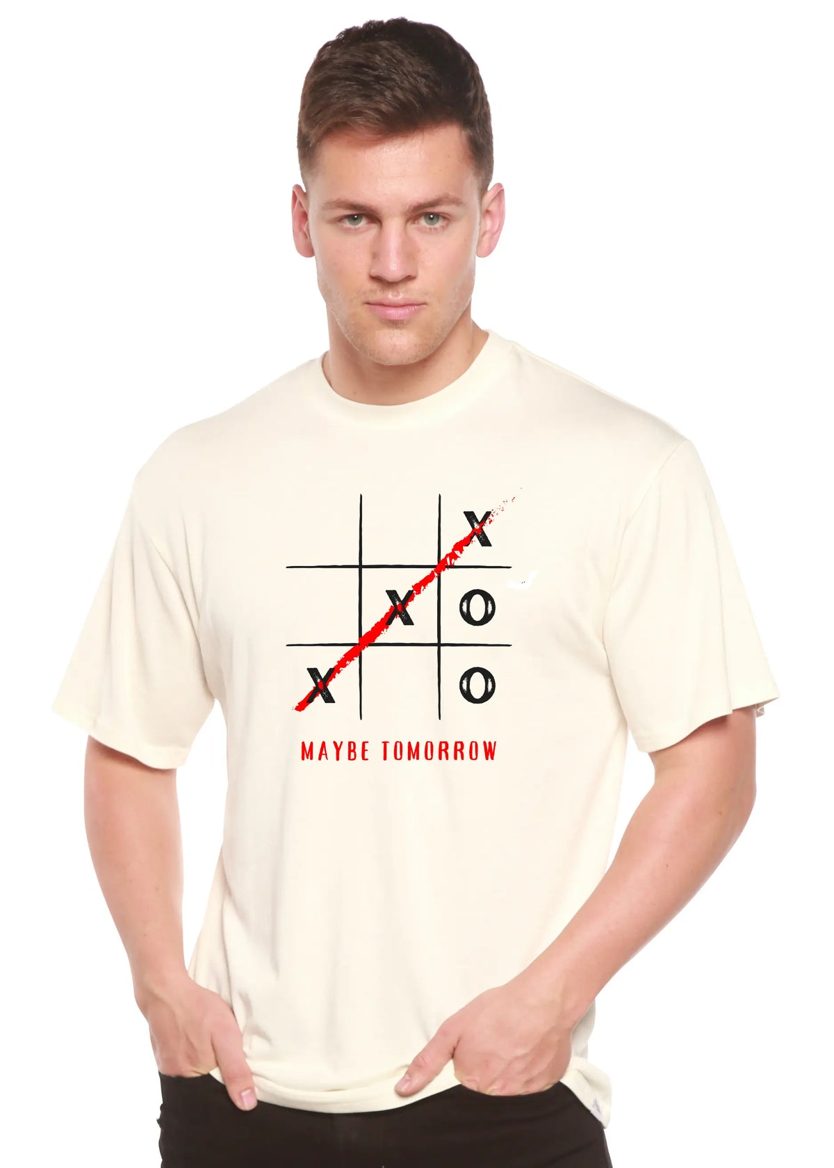 Maybe Tomorrow Unisex Bamboo/Cotton Graphic T-Shirt Spun Bamboo