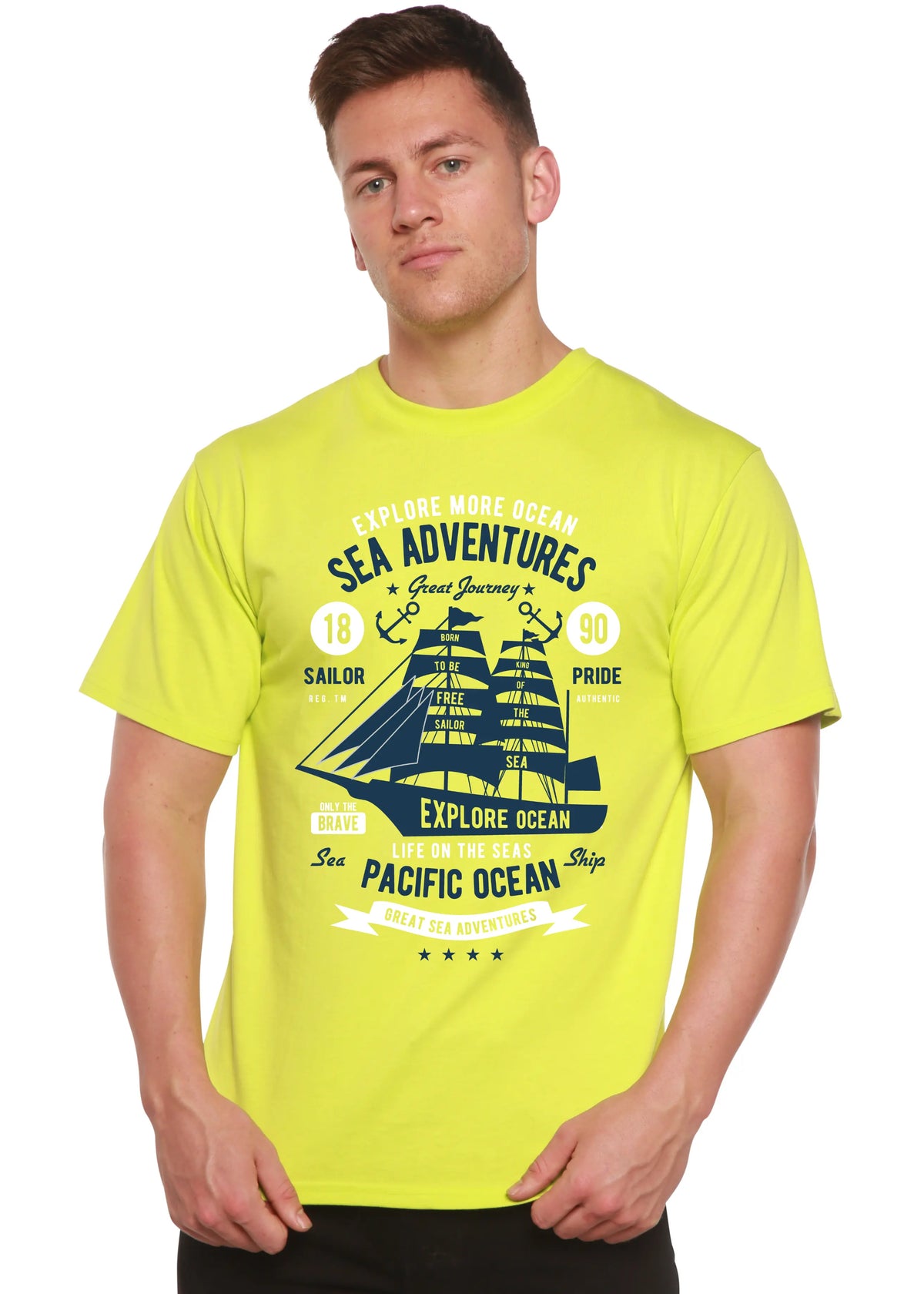 Sea Adventures Spun Bamboo® Men's Bamboo Viscose/Organic Cotton Short Sleeve Graphic T-Shirt Spun Bamboo