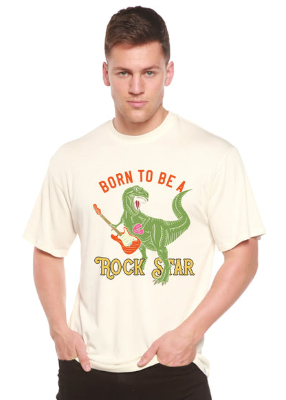 Born To Be A Rock Star Men's Bamboo Viscose/Organic Cotton Short Sleeve Graphic T-Shirt Spun Bamboo