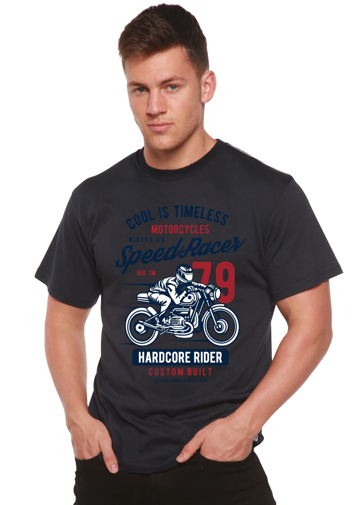 Speed Racer Spun Bamboo® Men's Bamboo Viscose/Organic Cotton Short Sleeve Graphic T-Shirt Spun Bamboo