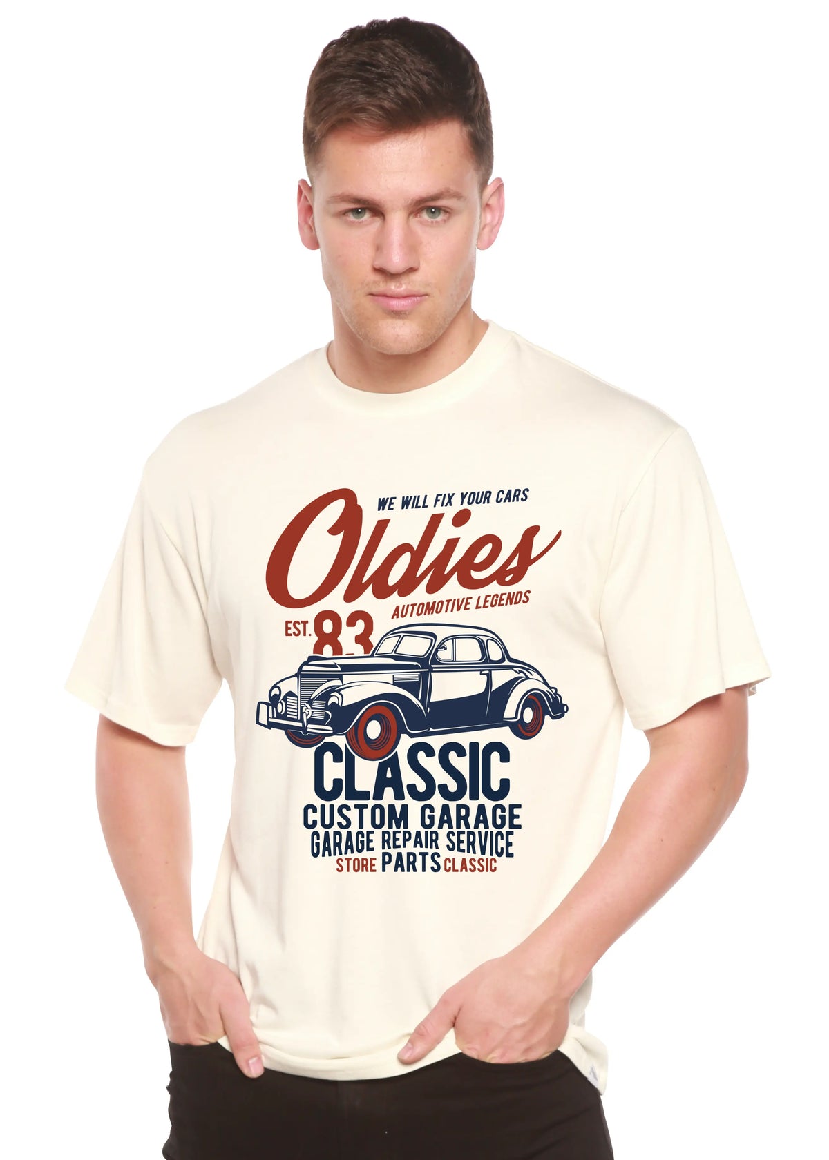 Oldies Spun Bamboo® Men's Bamboo Viscose/Organic Cotton Short Sleeve Graphic T-Shirt Spun Bamboo