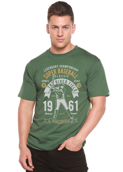 Super Baseball Spun Bamboo® Men's Bamboo Viscose/Organic Cotton Short Sleeve Graphic T-Shirt Spun Bamboo