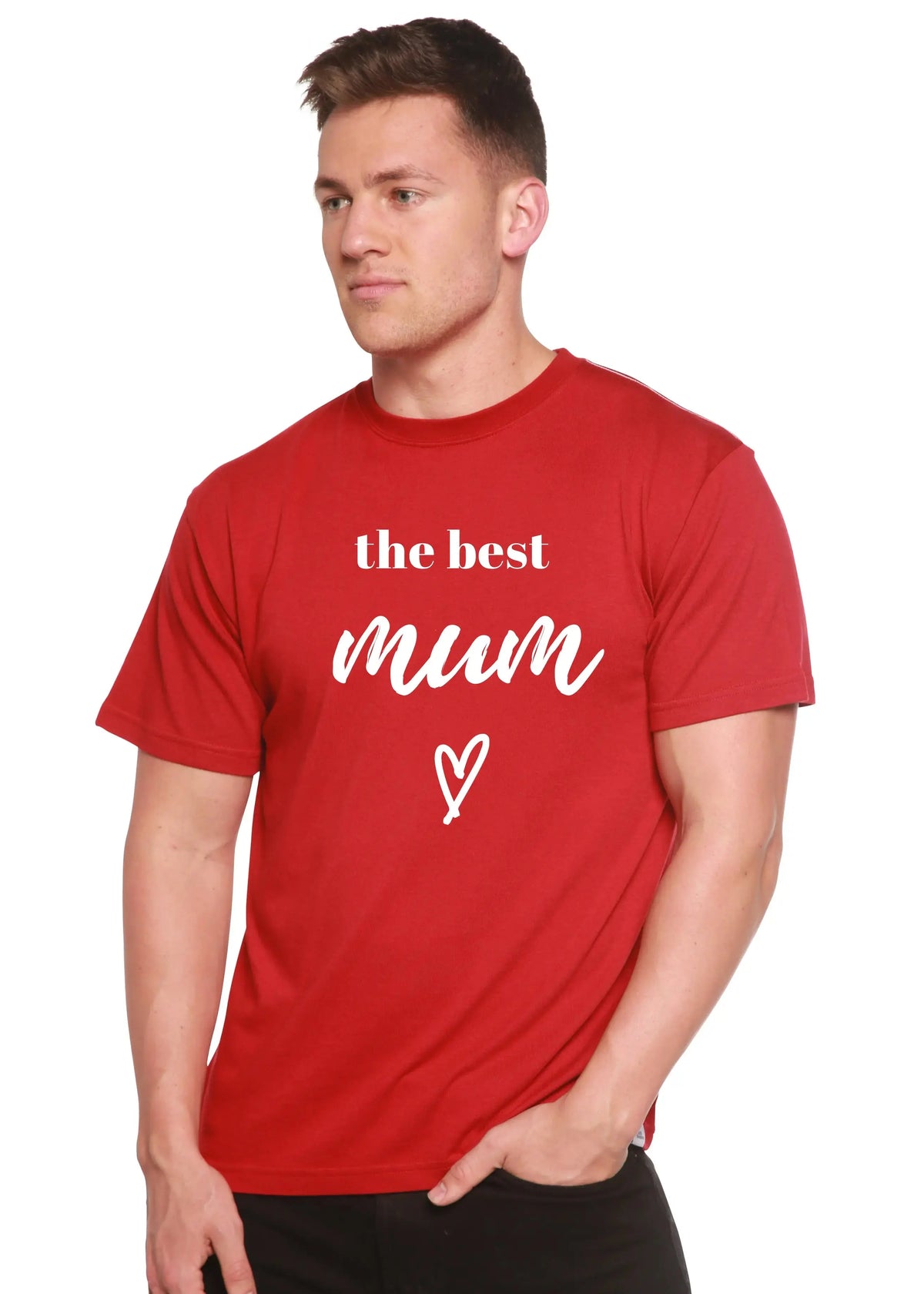 The Best Mum Unisex Bamboo Viscose/Organic Cotton Short Sleeve Graphic T-Shirt Spun Bamboo