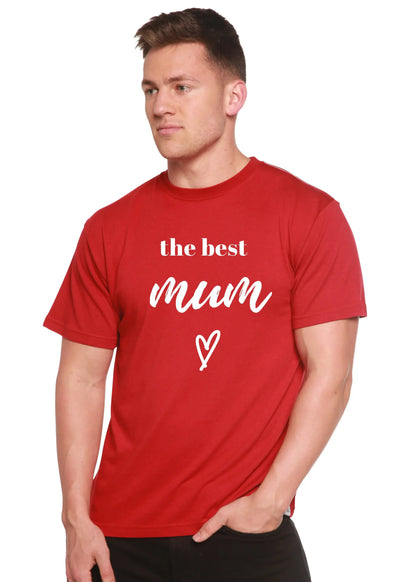 The Best Mum Unisex Bamboo Viscose/Organic Cotton Short Sleeve Graphic T-Shirt Spun Bamboo
