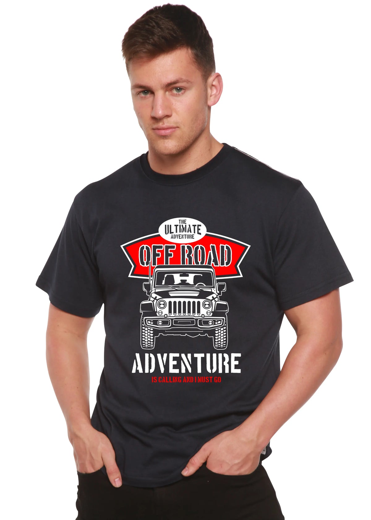 Off Road Spun Bamboo® Men's Bamboo Viscose/Organic Cotton Short Sleeve Graphic T-Shirt Spun Bamboo