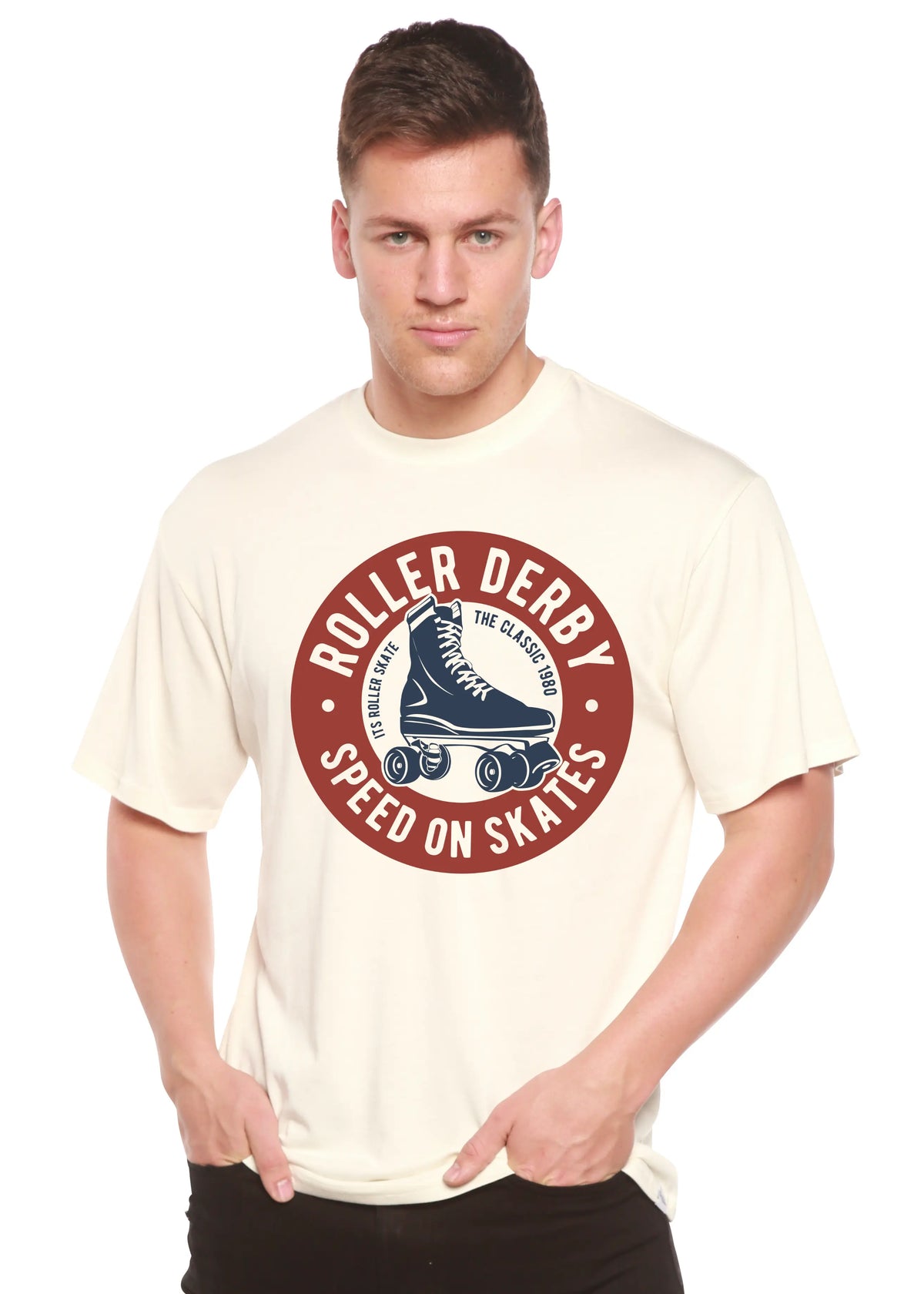 Roller Derby Spun Bamboo® Men's Bamboo Viscose/Organic Cotton Short Sleeve Graphic T-Shirt Spun Bamboo
