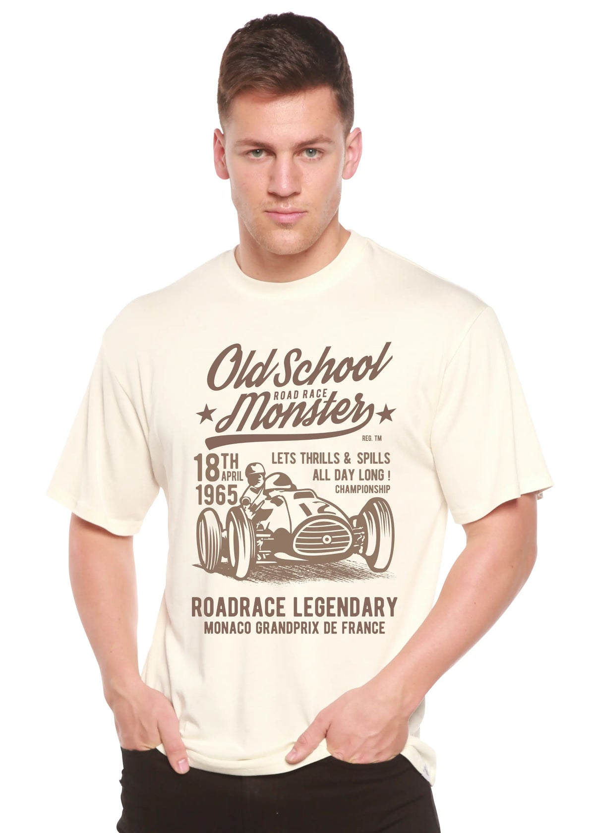 Old School Road Spun Bamboo® Men's Bamboo Viscose/Organic Cotton Short Sleeve Graphic T-Shirt Spun Bamboo