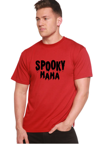 Spooky Mama Halloween Men's Bamboo Viscose/Organic Cotton Short Sleeve Graphic T-Shirt Spun Bamboo