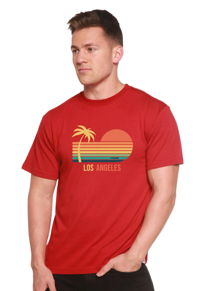 Los Angeles Unisex Bamboo Viscose/Organic Cotton Short Sleeve Graphic T-Shirt Spun Bamboo
