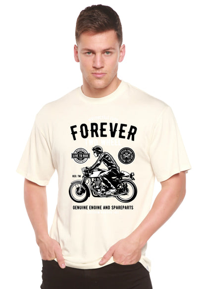 Forever Two Wheel Men's Bamboo Viscose/Organic Cotton Short Sleeve Graphic T-Shirt Spun Bamboo
