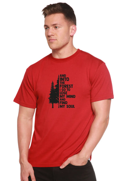And Into The Forest I Go Men's Bamboo Viscose/Organic Cotton Short Sleeve Graphic T-Shirt Spun Bamboo