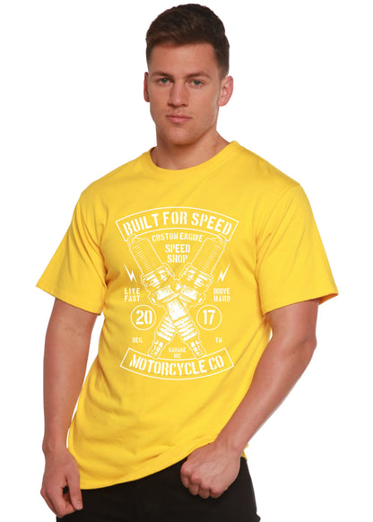 Built For Speed Men's Bamboo Viscose/Organic Cotton Short Sleeve Graphic T-Shirt Spun Bamboo