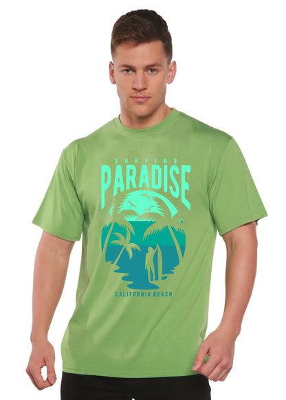Surfing Paradise California Spun Bamboo® Men's Bamboo Viscose/Organic Cotton Short Sleeve Graphic T-Shirt Spun Bamboo