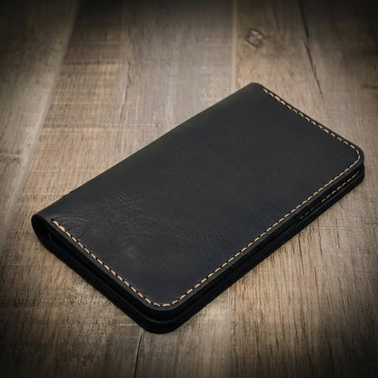 Badge Long Wallet Bull Sheath Leather