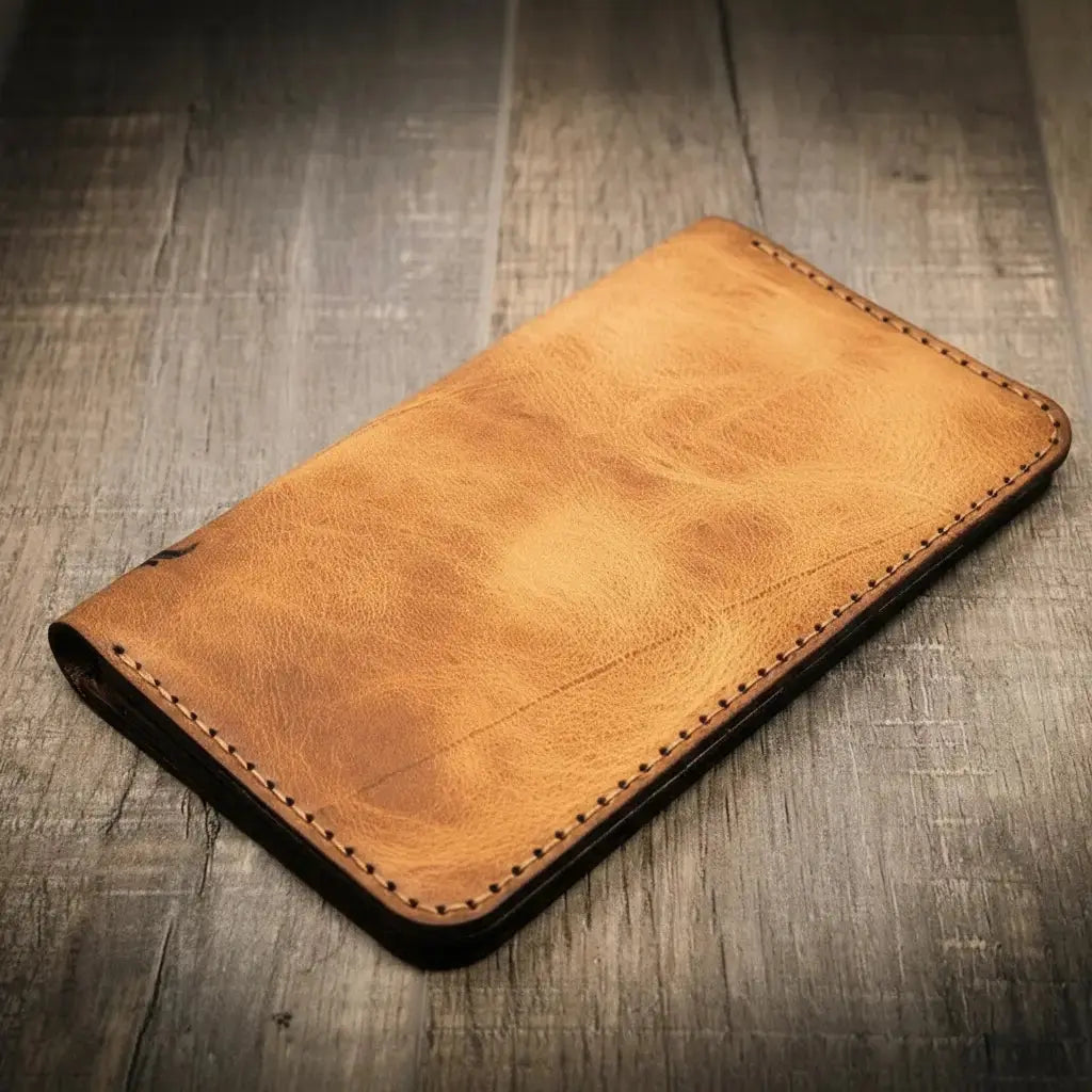 Badge Long Wallet Bull Sheath Leather