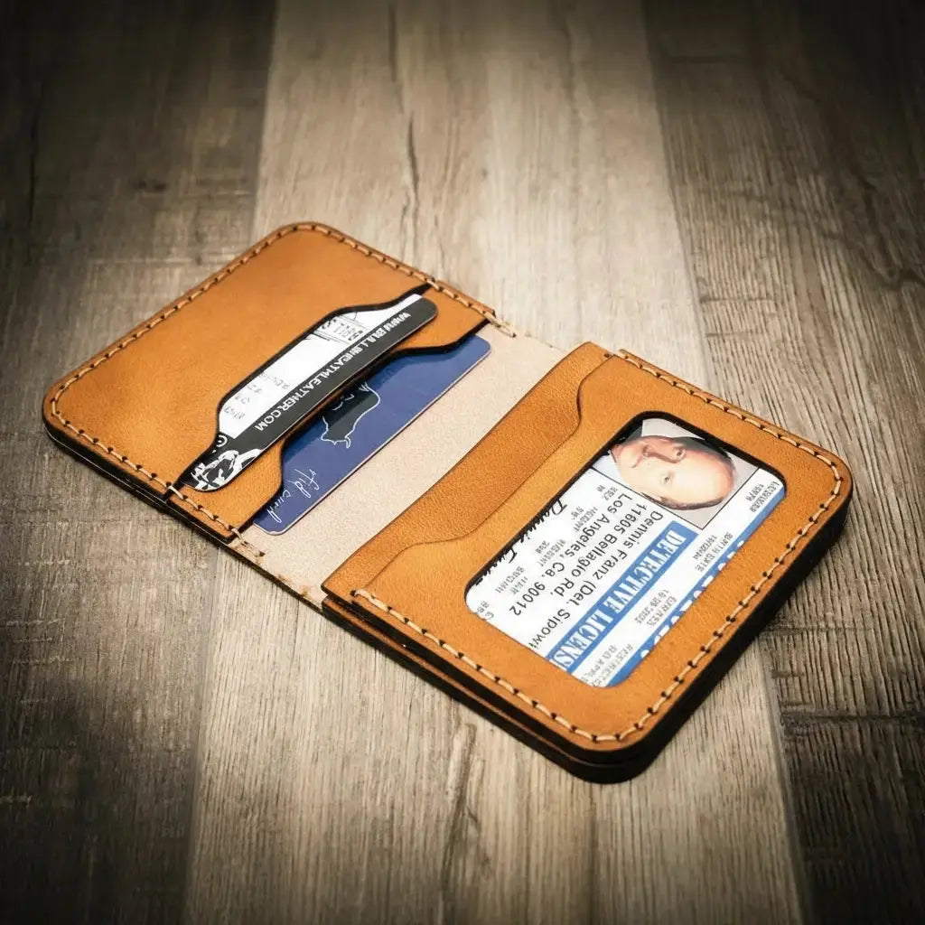 Minimalist Badge Wallet Bull Sheath Leather