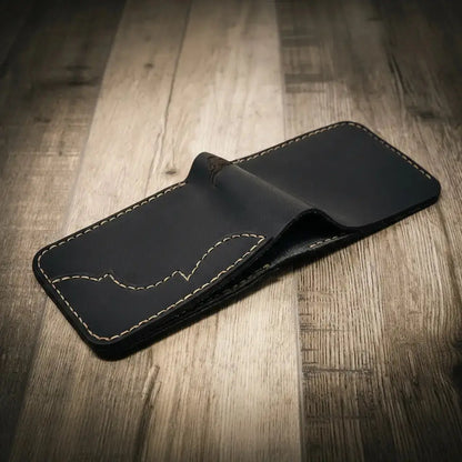 Western Bifold Wallet Bull Sheath Leather