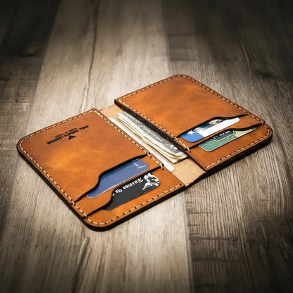 Western Vertical Wallet Bull Sheath Leather