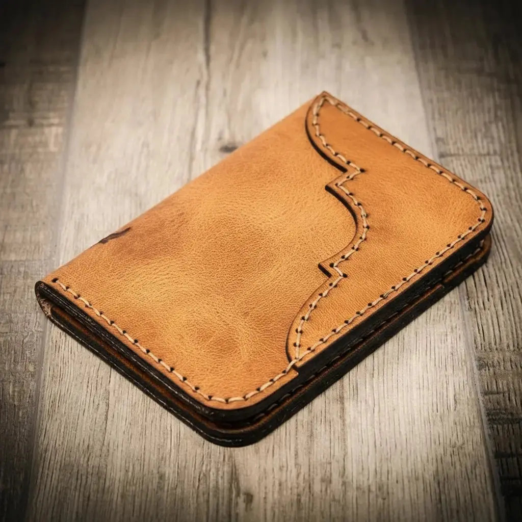 Western Vertical Wallet Bull Sheath Leather
