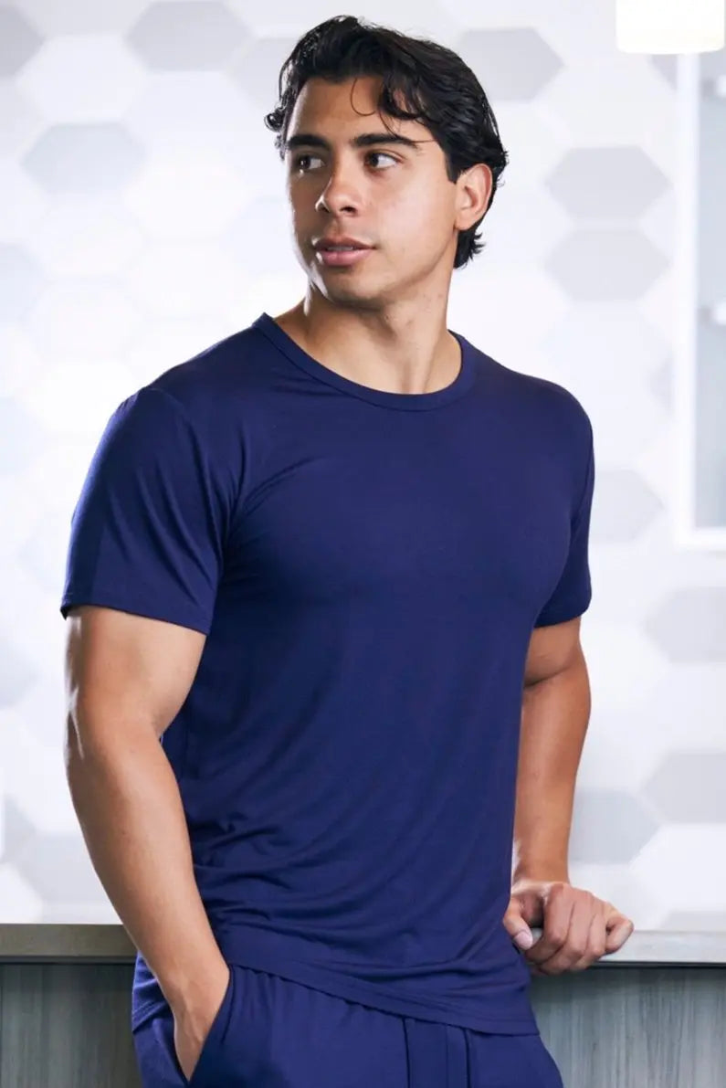 Men's Soft Bamboo Lounge Short Sleeve T-Shirt Spun Bamboo
