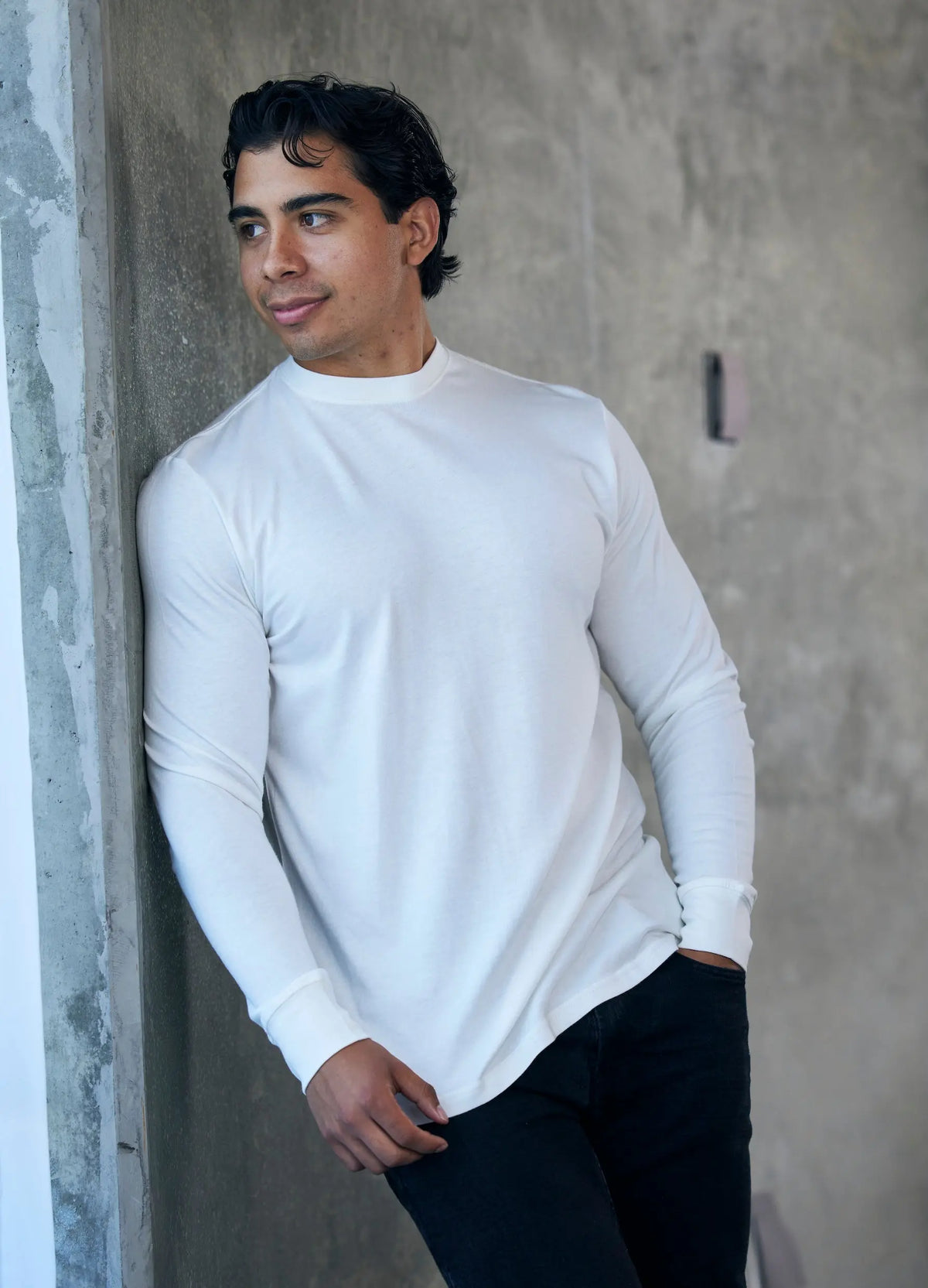 Men's Bamboo Viscose/Organic Cotton Long Sleeve T-Shirt Spun Bamboo