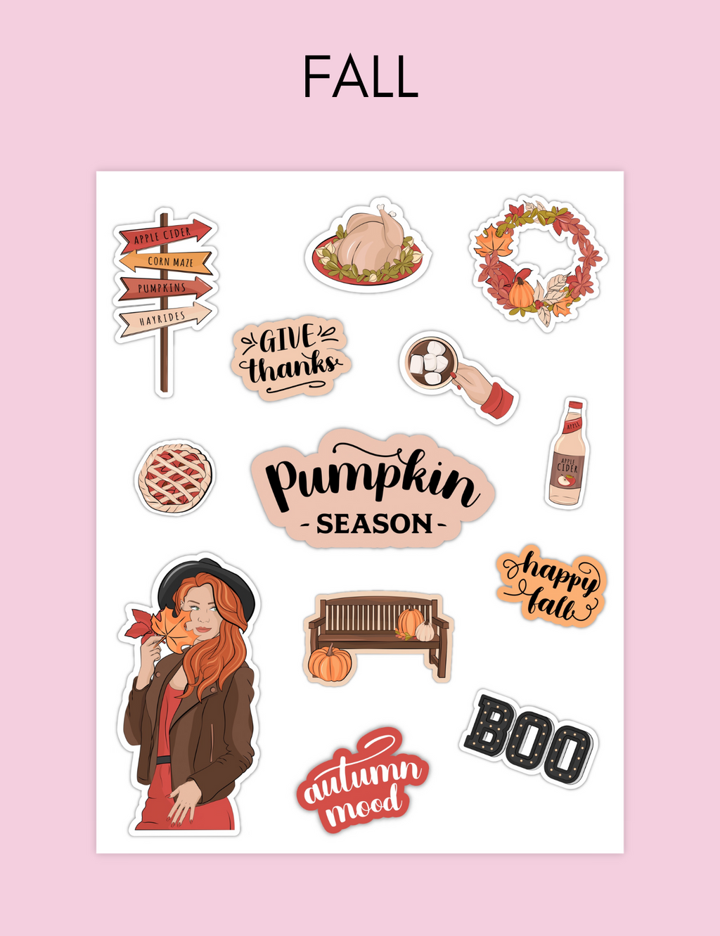 Seasonal Stickers Jessica Autumn