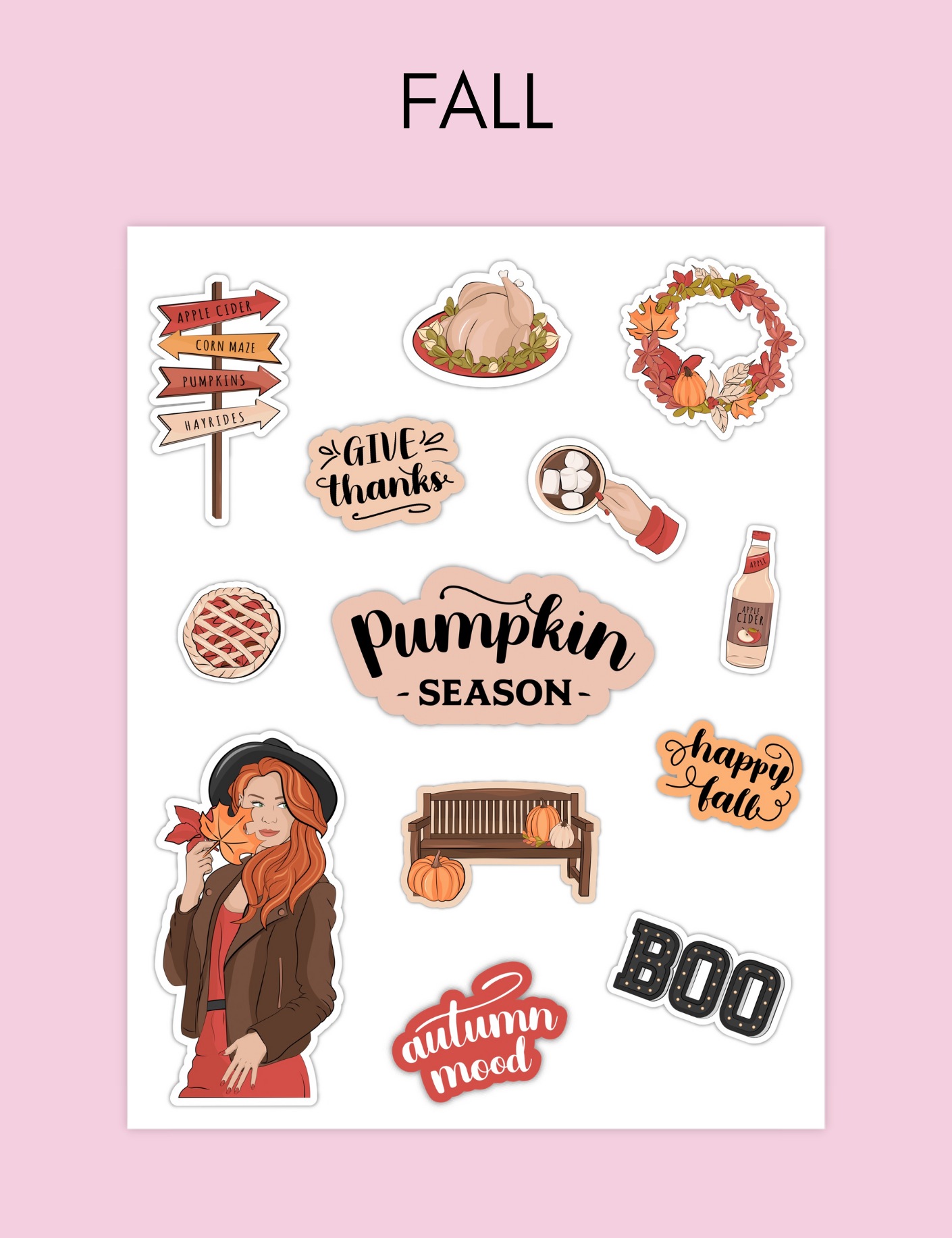 Seasonal Stickers Jessica Autumn