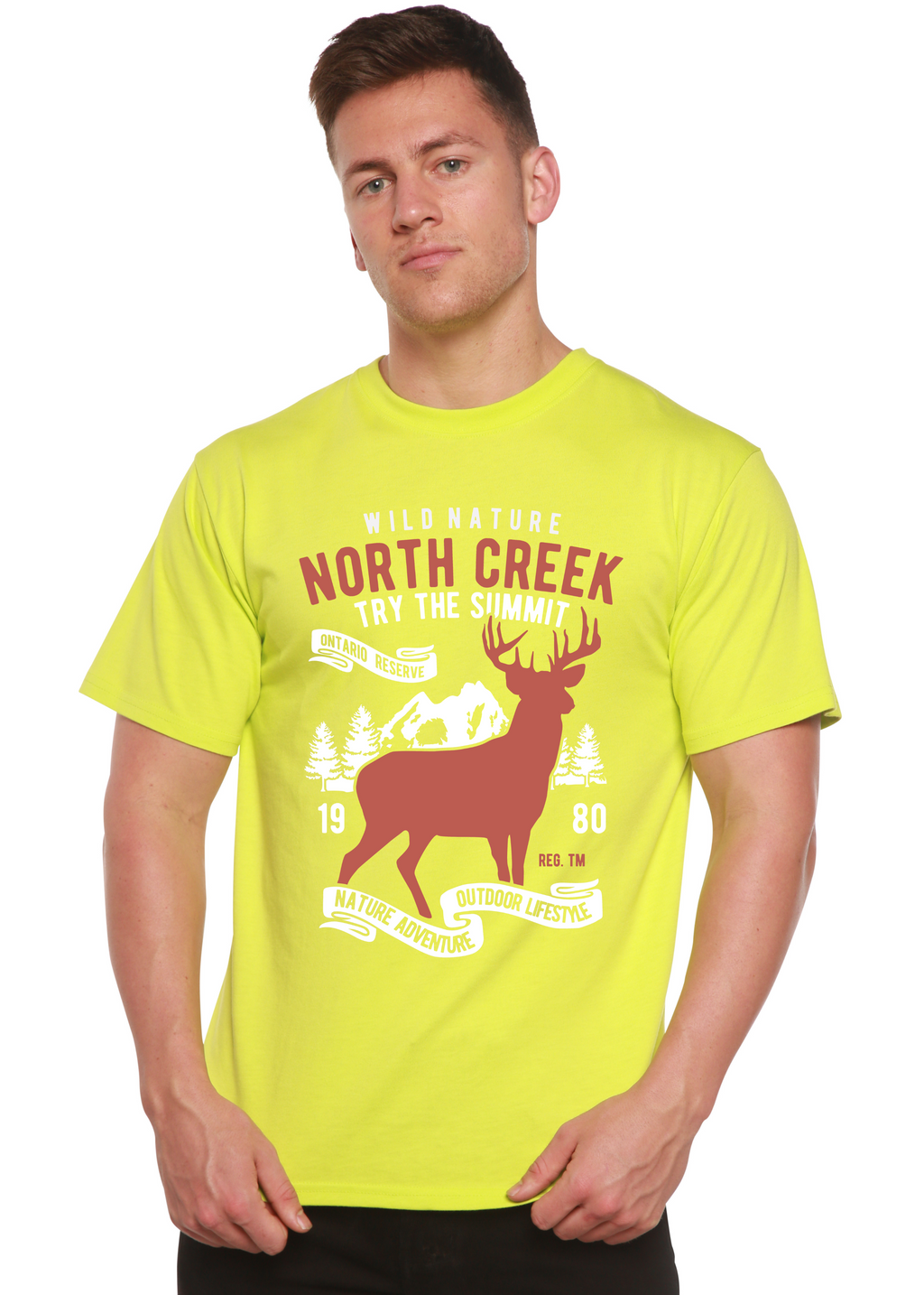 North Creek Spun Bamboo® Men's Bamboo Viscose/Organic Cotton Short Sleeve Graphic T-Shirt Spun Bamboo