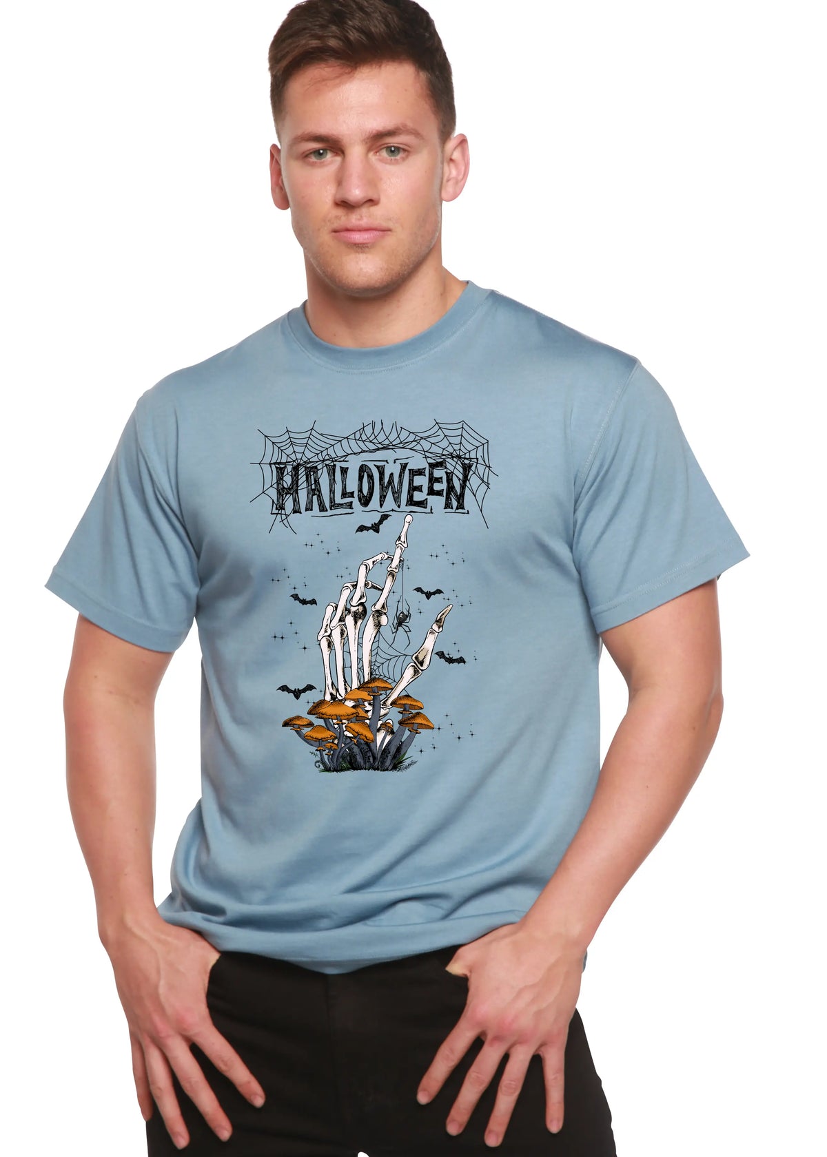 Halloween Men's Bamboo Viscose/Organic Cotton Short Sleeve Graphic T-Shirt Spun Bamboo