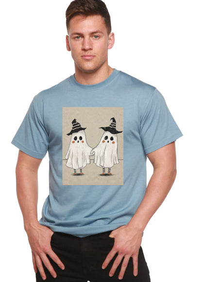 Cute Ghost Men's Bamboo Viscose/Organic Cotton Short Sleeve Graphic T-Shirt Spun Bamboo