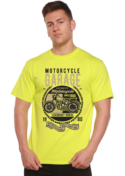 Motorcycle Garage Men's Bamboo Viscose/Organic Cotton Short Sleeve Graphic T-Shirt Spun Bamboo