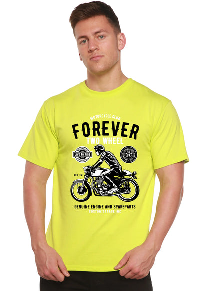 Forever Two Wheel Men's Bamboo Viscose/Organic Cotton Short Sleeve Graphic T-Shirt Spun Bamboo