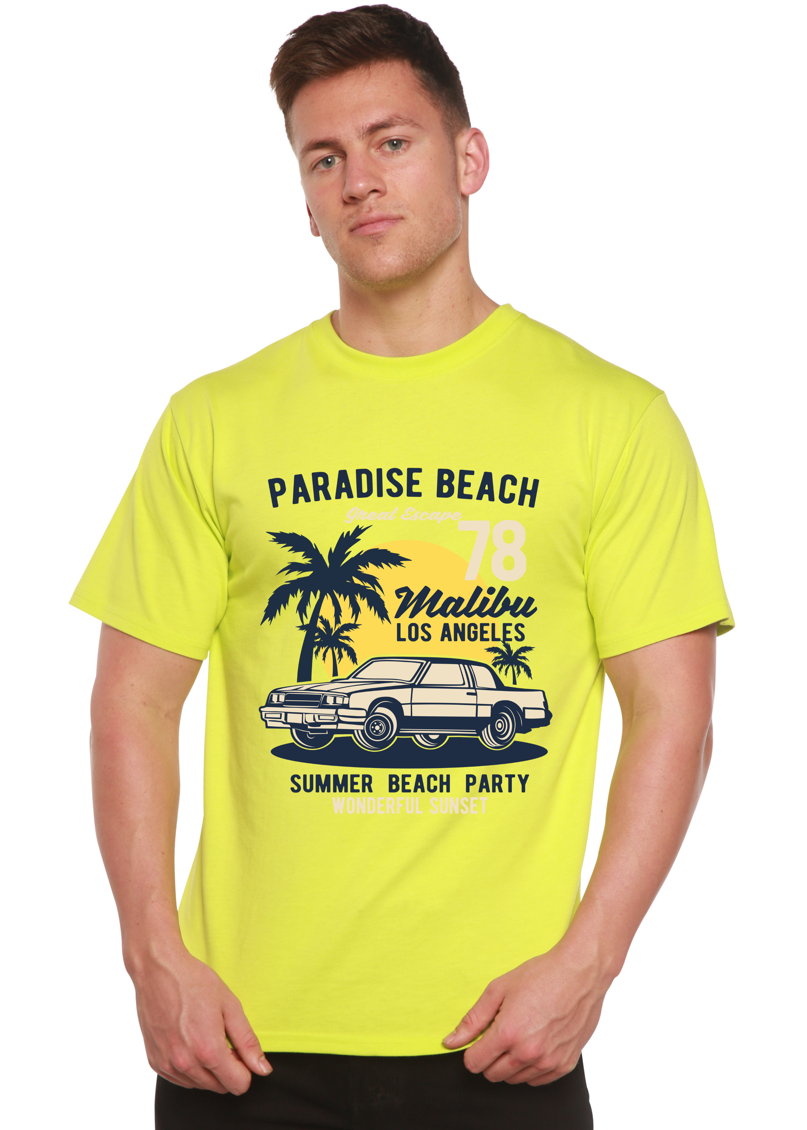Paradise Beach Spun Bamboo® Men's Bamboo Viscose/Organic Cotton Short Sleeve Graphic T-Shirt Spun Bamboo